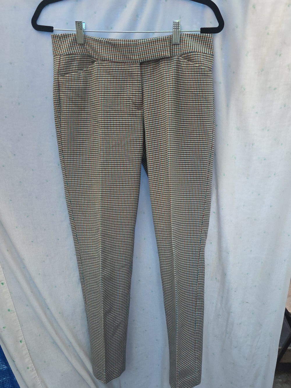Talbots Hampshire Houndstooth Plaid Straight Ankle Dress Pants 4
